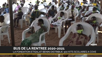 Bus de la rentrée 2020-2021: la Fondation Etisalat Bénin distribue 300 kits scolaires à Covè