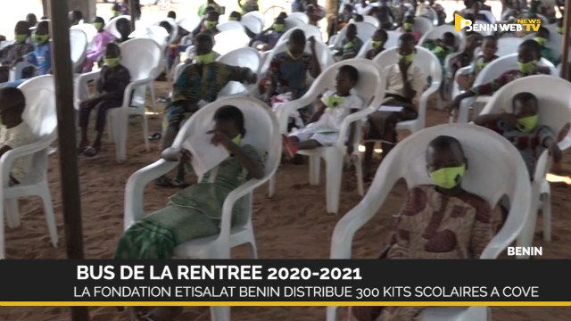 Bus de la rentrée 2020-2021: la Fondation Etisalat Bénin distribue 300 kits scolaires à Covè