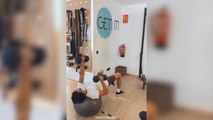 Pablo Castellano empieza la semana machacándose en el gimnasio