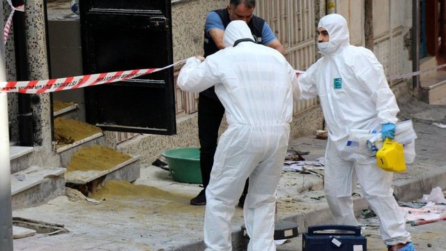 Şişli'de iş yerindeki patlama güvenlik kamerasında