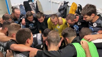 LE VESTIAIRE ALBOUSSIEROIS APRÈS LA VICTOIRE FACE À LA JS LIVRON