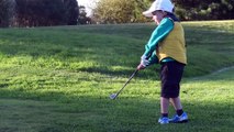 Five-year-old golfer Lachlan Tod wins junior major