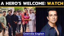Sonu Sood welcomed with applause on film set: Watch | Oneindia News