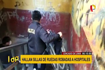 Cercado: detienen a sujeto que robó 25 sillas de ruedas que pertenecerían al Hospital Loayza