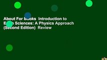 About For Books  Introduction to Earth Sciences: A Physics Approach (Second Edition)  Review