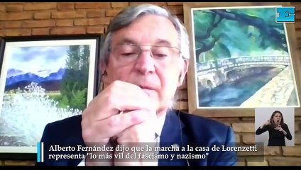 Alberto Fernández, sobre la protesta frente a la casa de Lorenzetti: "lo más vil del fascismo y nazismo"