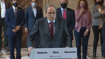 Quim Torra hace su última declaración como presidente de la Generalitat