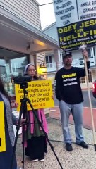 Woman Confronts Religious Family Protesting Against Women