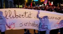 Protesta convocada por los CDR en Girona en contra de la inhabilitación de Torra