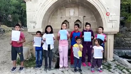 Köy çocuklarından gülümseten kayıp köpek ilanı