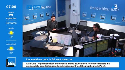 La matinale de France Bleu Azur du 29/09/2020