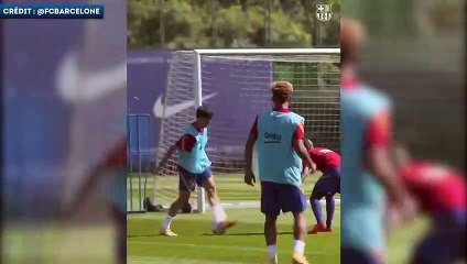 Francisco Trincão fait le show à l'entraînement du Barça