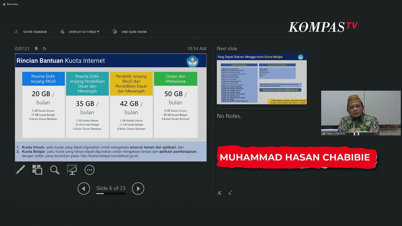 Besaran Bantuan Kuota Internet Belajar Kemdikbud Berdasarkan Jenjang Pendidikan