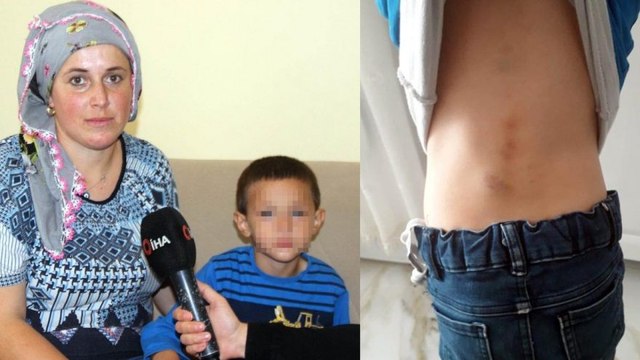4 yaşındaki çocuğu tek tokatla yere serdi