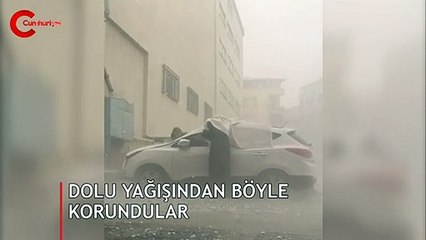 İstanbul'da dolu yağışının şiddetini gözler önüne seren görüntüler