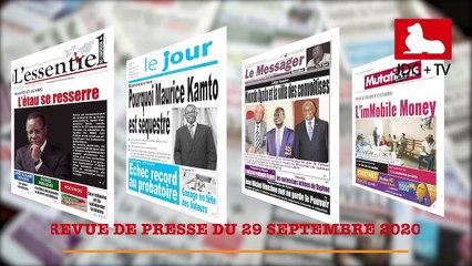 REVUE DE PRESSE CAMEROUNAISE DU 29 SEPTEMBRE