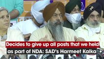 Have decided to give up all posts that we held as part of NDA: SAD’s Harmeet Kalka