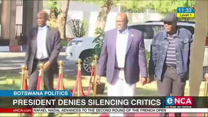 Botswana president denies silencing critics