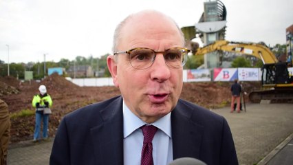Le premier coup de pelle du futur Palais de justice de Namur donné par Koen Geens