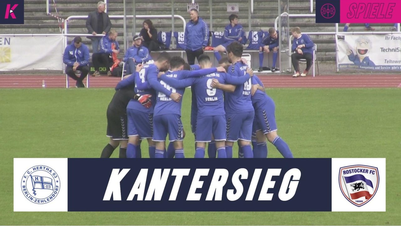 Favorit siegt überzeugend | FC Hertha 03 - Rostocker FC (6. Spieltag, Oberliga)