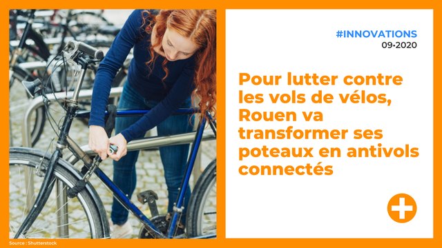 Pour lutter contre les vols de vélos, Rouen va transformer ses poteaux en antivols connectés
