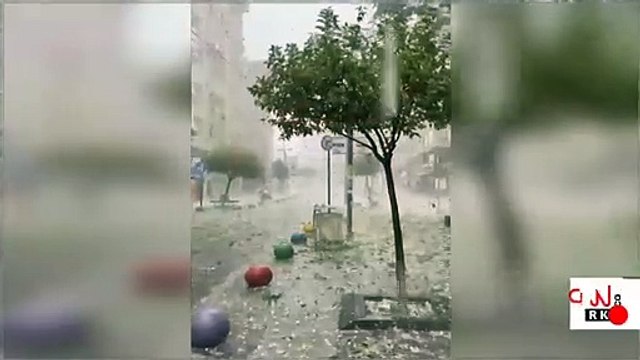 Özel Haber... Şiddetli dolu İstanbul'u teslim aldı... Korku dolu anlar kameraya yansıdı