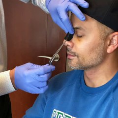 Rhinoplasty reveal See this patients reaction to her new nose