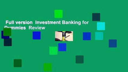 Full version  Investment Banking for Dummies  Review