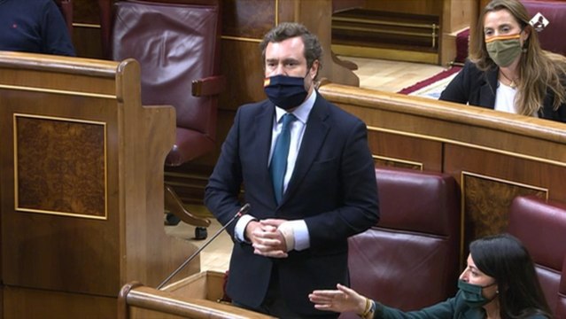 Olona, al PSOE y Unidas Podemos en el Congreso: ¡Callaos la boca!