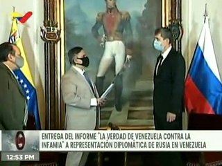 Entrega de informe "La Verdad de Venezuela Contra la Infamia" a representación diplomática de Rusia