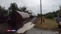 Na Záhorí sa vykoľajil nákladný vlak