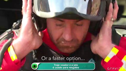 Traje voador e a jato é usado para resgates