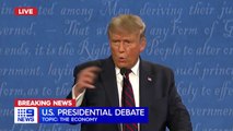 Trump addresses tax allegations during presidential debate - 9 News Australia