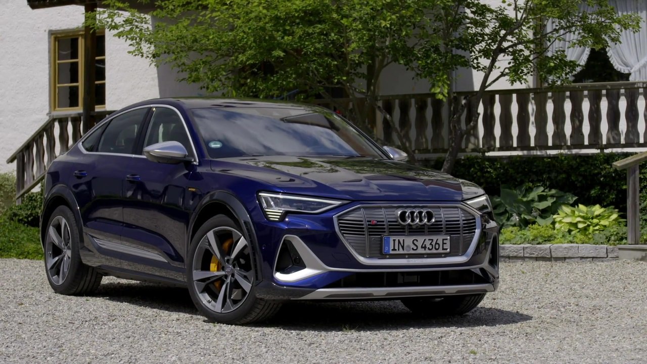 Audi etron S Sportback Exterior Design in Navarra blue video Dailymotion