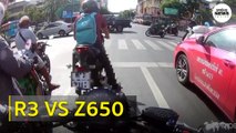 หวิดมวย! R3 เดือดพล่าน Z650 แซงออกตัวไฟแดง ปาดหน้าตามเอาเรื่องวุ่น I Springnews I 30 ก.ย. 63
