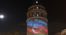Azerbaycan Bayrağı Galata Kulesi’ne yansıtıldı