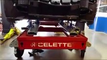 Chevrolet Corvette Stingray collision repair on a Celette car frame machine at LA Collision Center