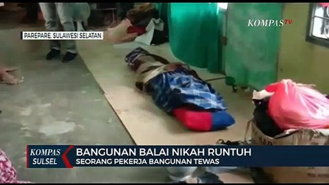 Bangunan Balai Nikah Roboh, Seorang Pekerja Bangunan Tewas