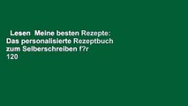 Lesen  Meine besten Rezepte: Das personalisierte Rezeptbuch zum Selberschreiben f?r 120