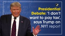 US presidential debate: 'I don’t want to pay tax', says Trump on NYT report