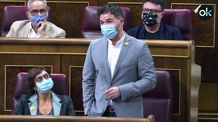 Rufián monta la bronca en el Congreso al acusar al Rey de ser "el diputado 53 de Vox"