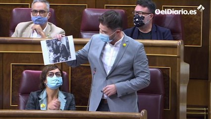 Rufián: "La derecha tiene razón, a Felipe VI le votó un español. Fue Francisco Franco"
