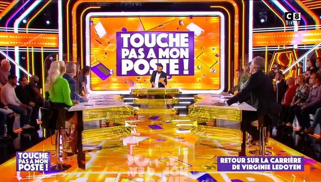 Virginie Ledoyen sur le plateau de l'émission Touche pas à mon poste sur C8.