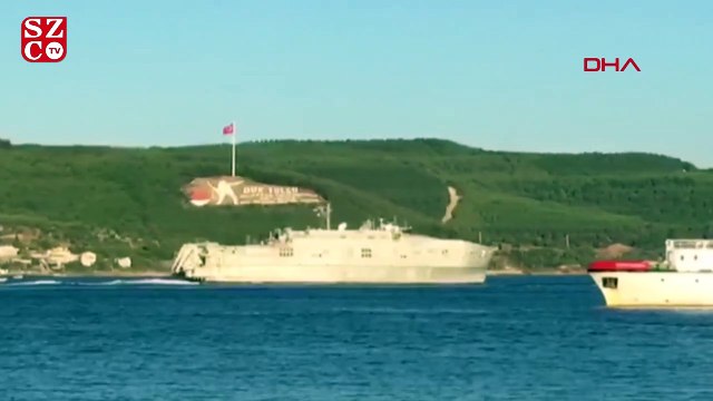 ABD savaş gemisi Çanakkale Boğazı'ndan geçti