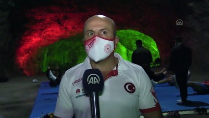 Boks Milli Takımı'nın tuz mağarasındaki antrenmanları devam ediyor - ÇANKIRI