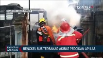 Bengkel Bus Terbakar Akibat Percikan Api Las