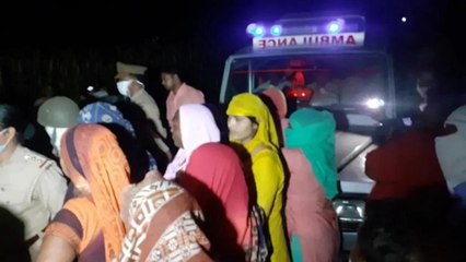 Villagers protest over cremation of Hathras gangrape victim