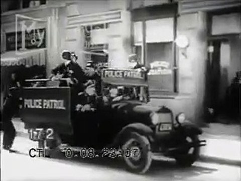 STOCK FOOTAGE KEYSTONE COPS CAR GAGS