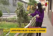 Ladrón roba celular y su madre lo ayuda a escapar