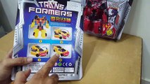 Unboxing and review of transformers toys car optimus prime and bumblebee